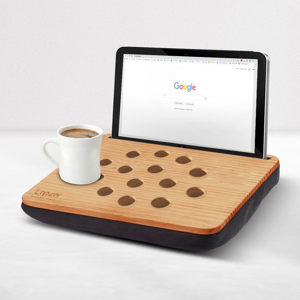 Podložka pod tablet iPad - ze dřeva + polštář