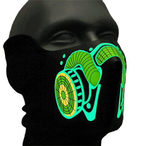 zvukově senzitivní maska ​​respirátor