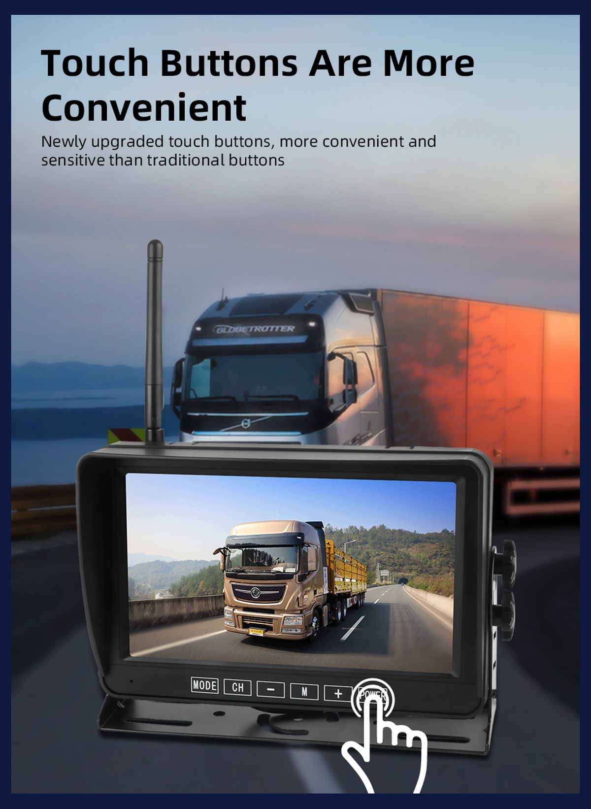 wifi parkovací systém monitorem - pro nákladní auta