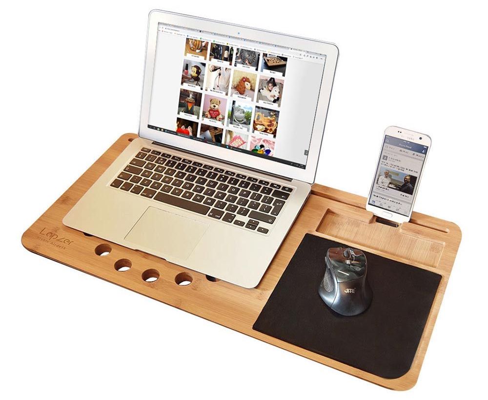 Podložka pod notebook do postele ze dřeva + stojan mobil