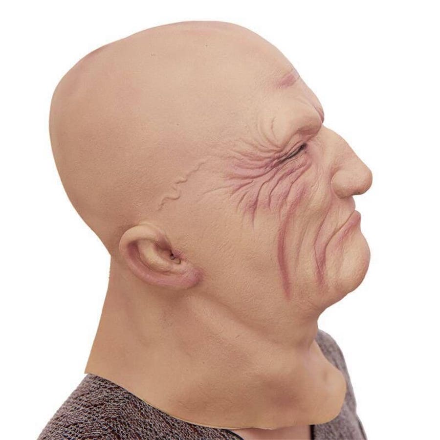 Halloweenská maska silikonová muž holohlavý