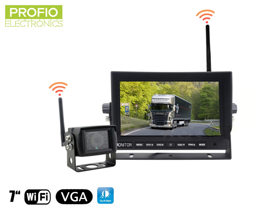 Parkovací kamery do auta Set - Wifi 7 "LED monitor + 1x WiFi kamera