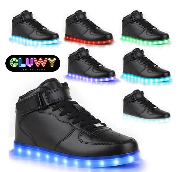 led svítící boty černé sneakers