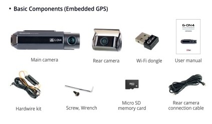 g-on 4 gnet kamera obsah balení