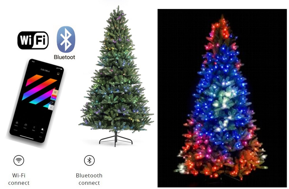LED Vánoční stromek svítící SMART 2,1m - Twinkly - 660 ks RGB + BT + Wi-Fi