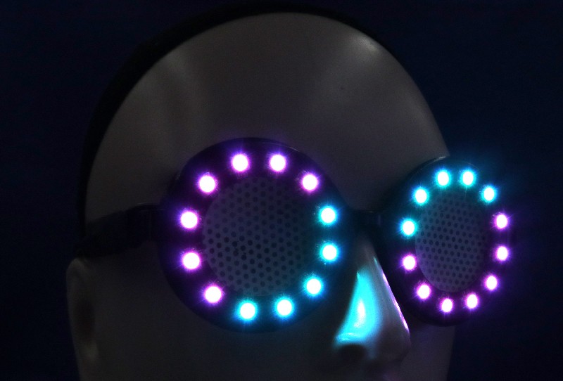 cyber punk svítící brýle rave party design