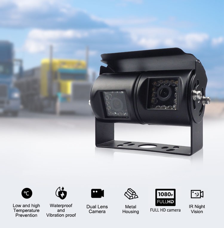 Kvalitní dvojitá kamera pro dopravní, nákladní či pracovní stroje