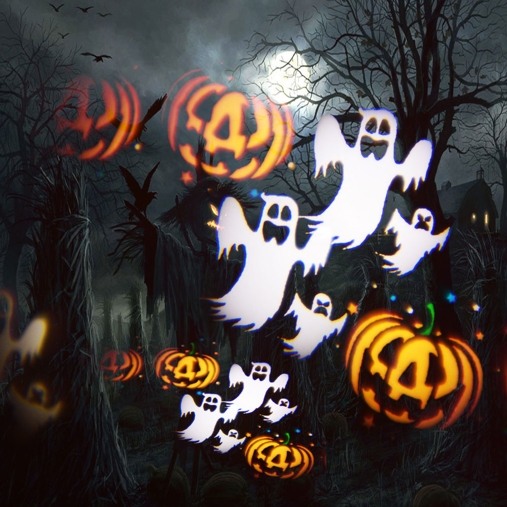 Halloween projektor dům duch a dýně