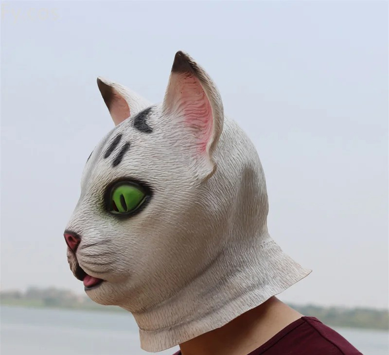 kočka silikonová maska ​​na obličej