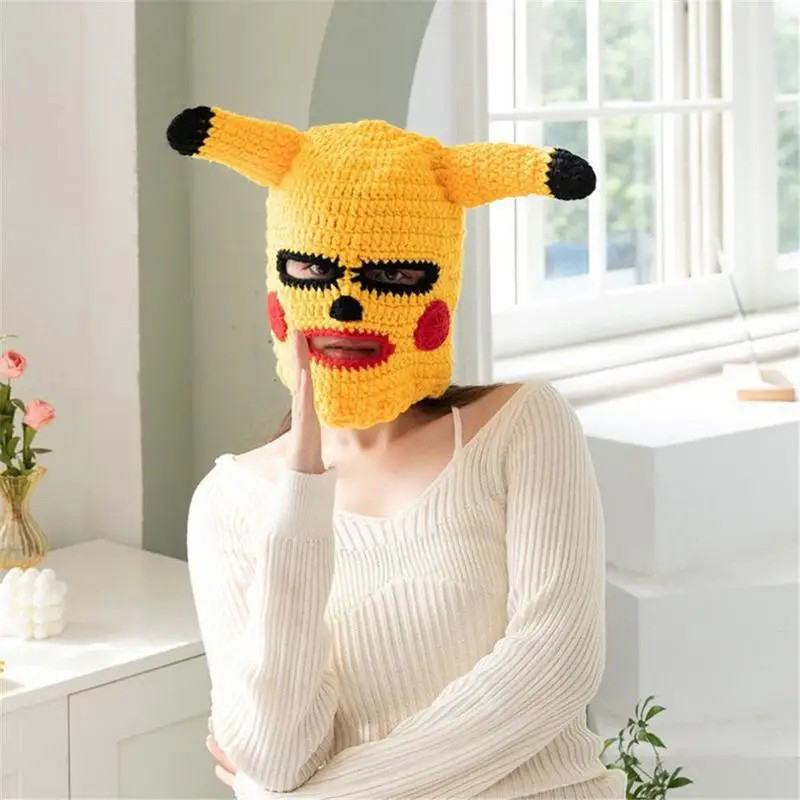 dětská maska ​​pikachu kukla na tvar a hlavu
