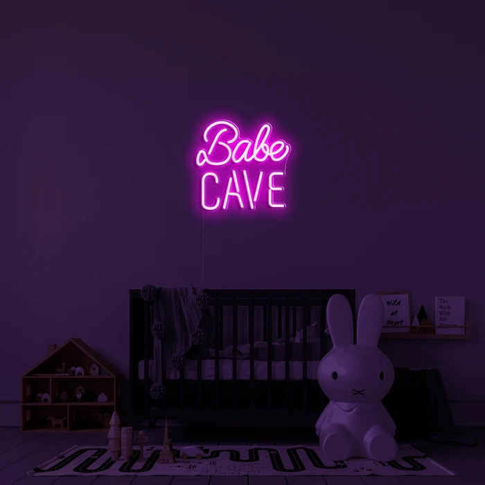 3D LED nápisy na zeď do interiéru - Babe cave