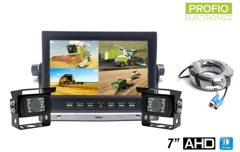 Parkovací kamery set AHD LCD HD monitor do auta 7 