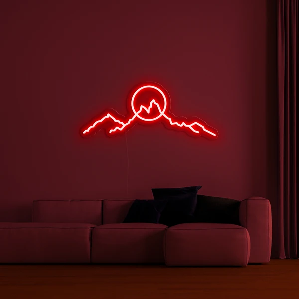 Světelný LED neon nápis na zeď 3D tvar - NAHORU