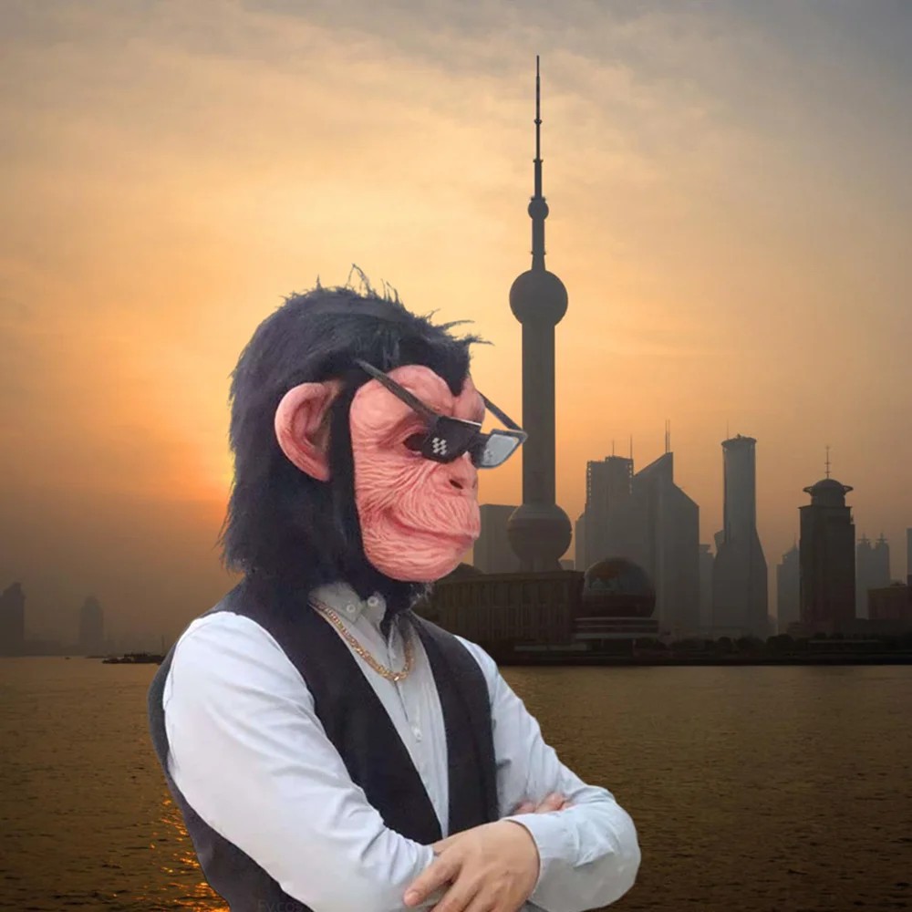 maska ​​na tvar - Opice šimpanz