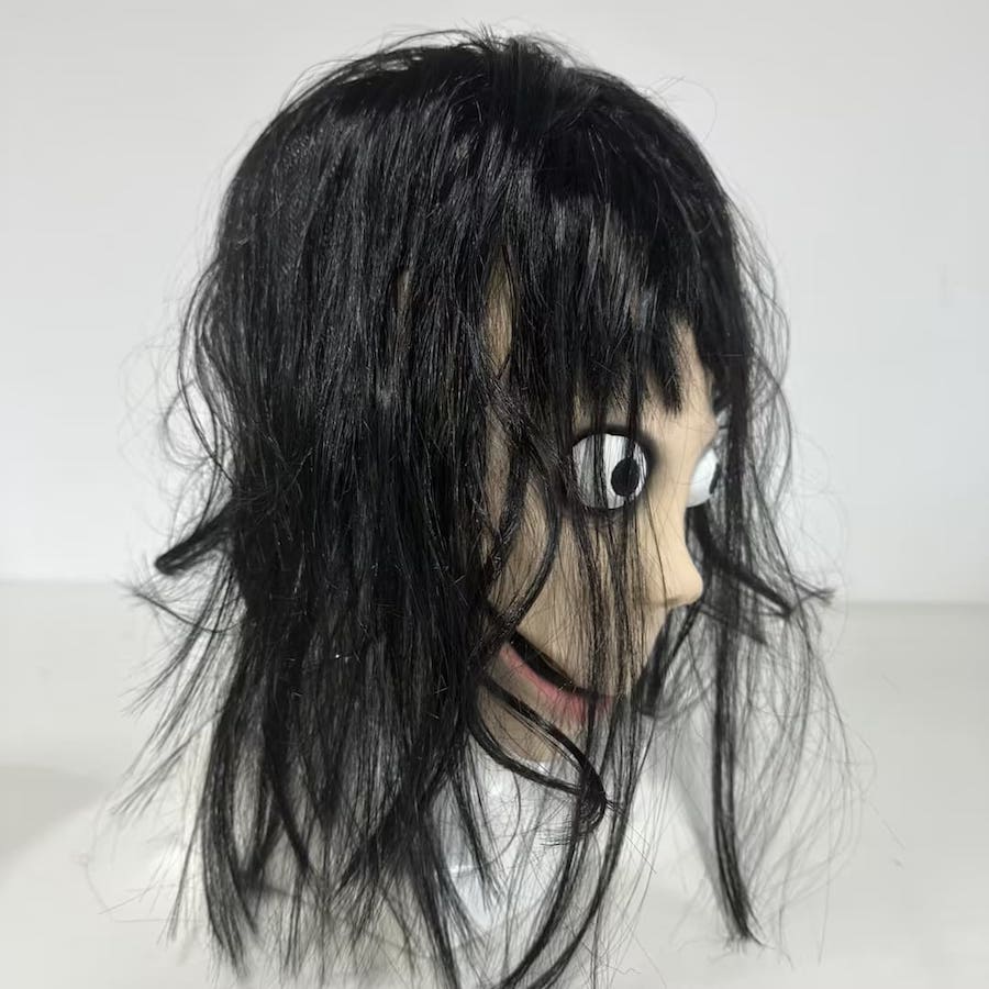 Strašidelná maska ​​na obličej dívka (panenka) Momo