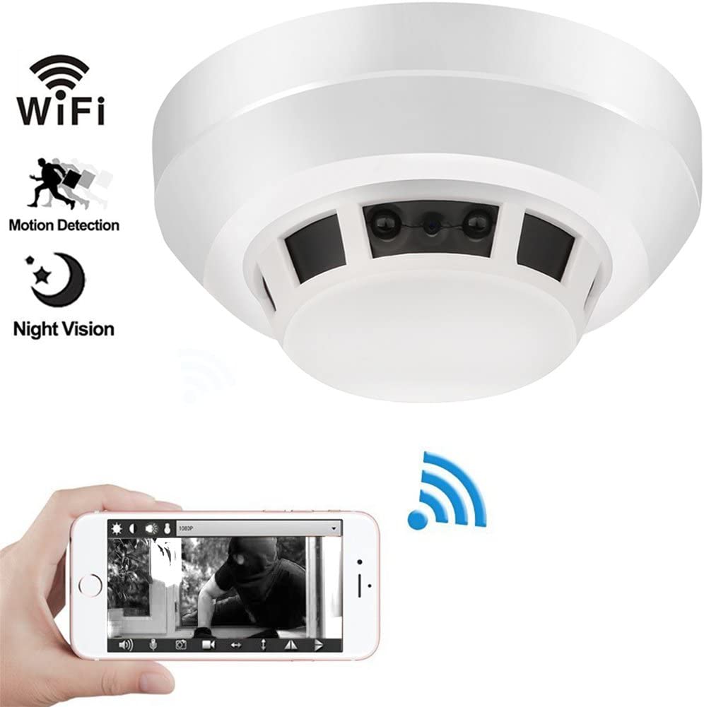 Wifi kamera v kouřovém senzoru FULL HD s IR LED nočním viděním (Android / iOS)