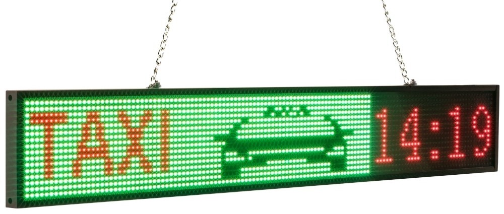 auto led panel barevný displej taxi