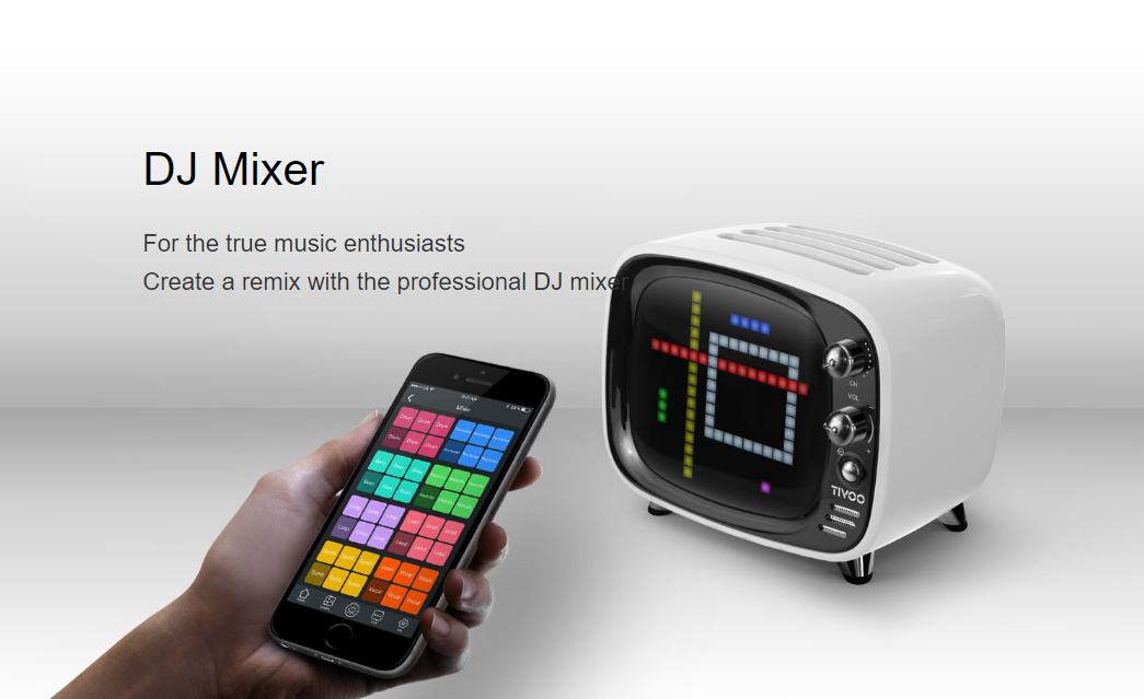 funkce dj mixer Divoom reproduktor