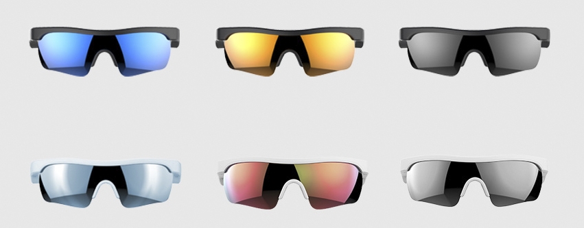 Vyměnitelné náhradní sklo pro sportovní bluetooth brýle - ŽLUTÉ (Zlatá sklíčka)