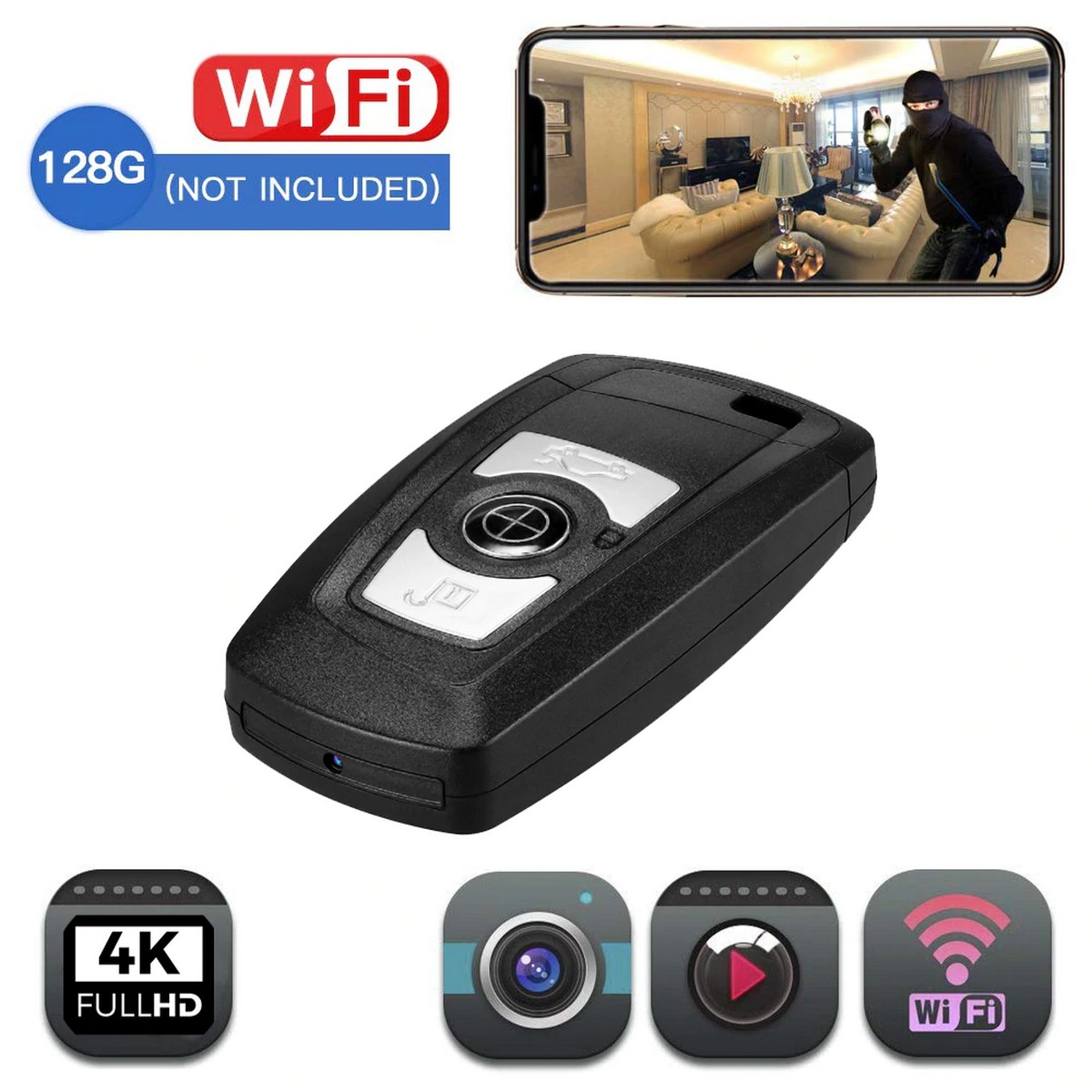 spionazní kamera v klíči od auta či kloučence k autu