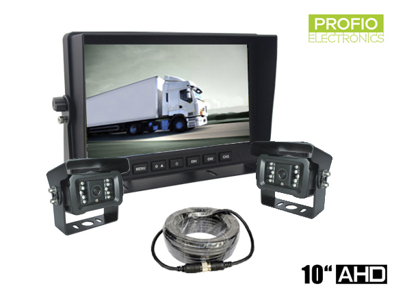 Parkovací AHD set s LED monitorem 10 "+ 2x kamera s 18 IR