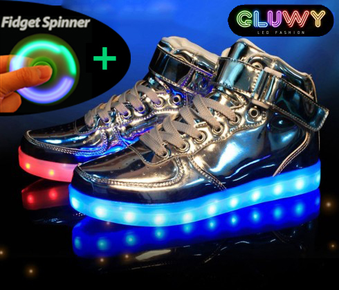 Svítící Sneakers boty - stříbrné
