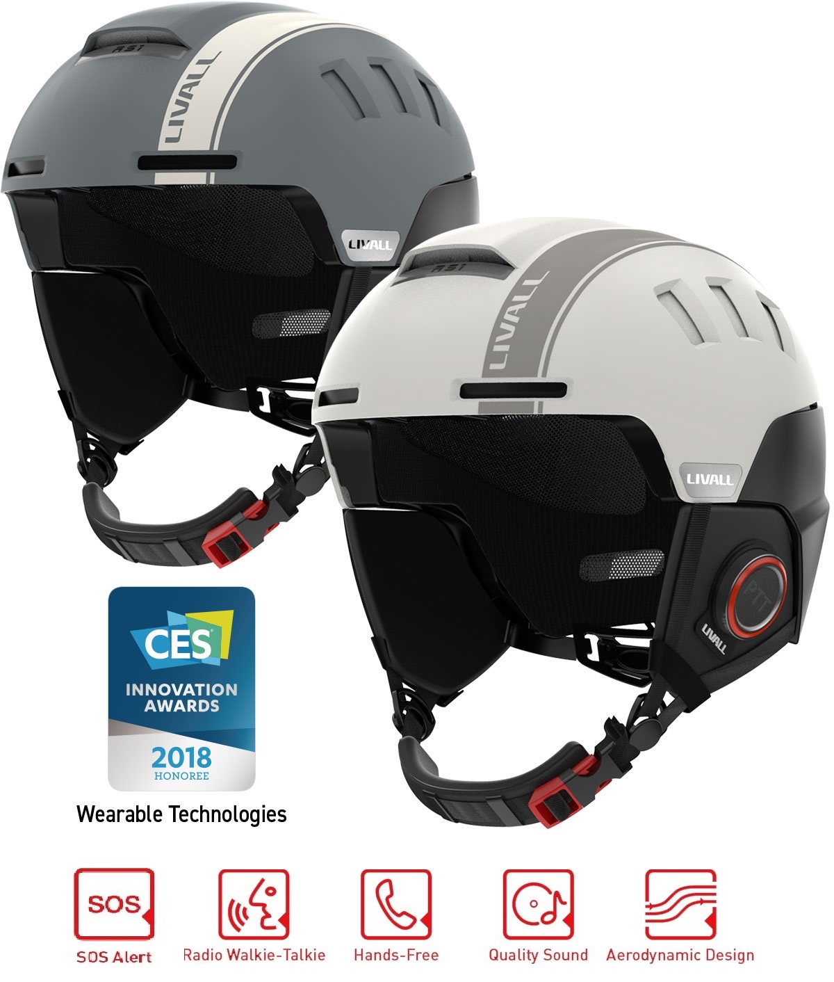 Smart lyžařská a snowboard helma - Livall RS1