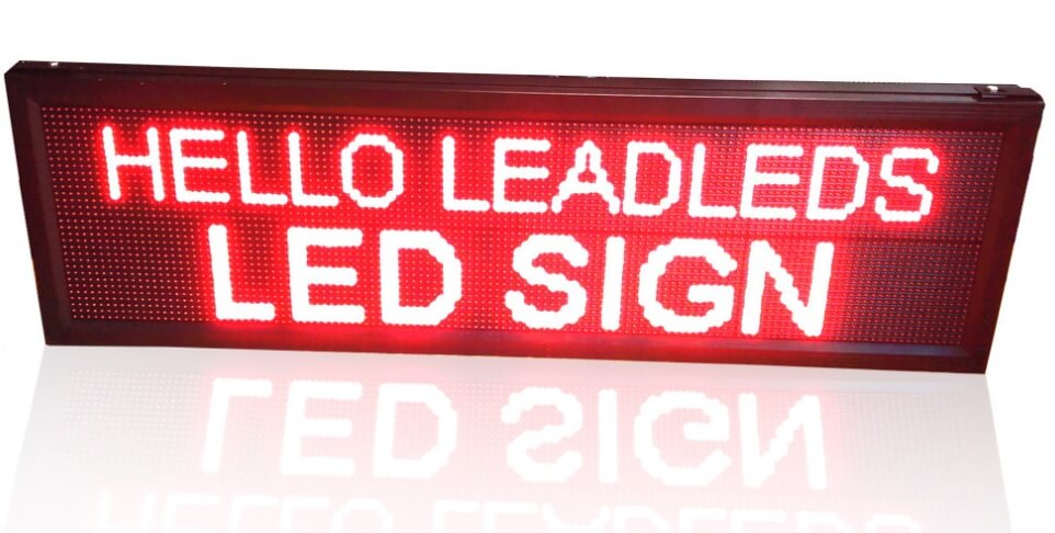 LED textový panel programovatelný - červený 136 cm x 40 cm