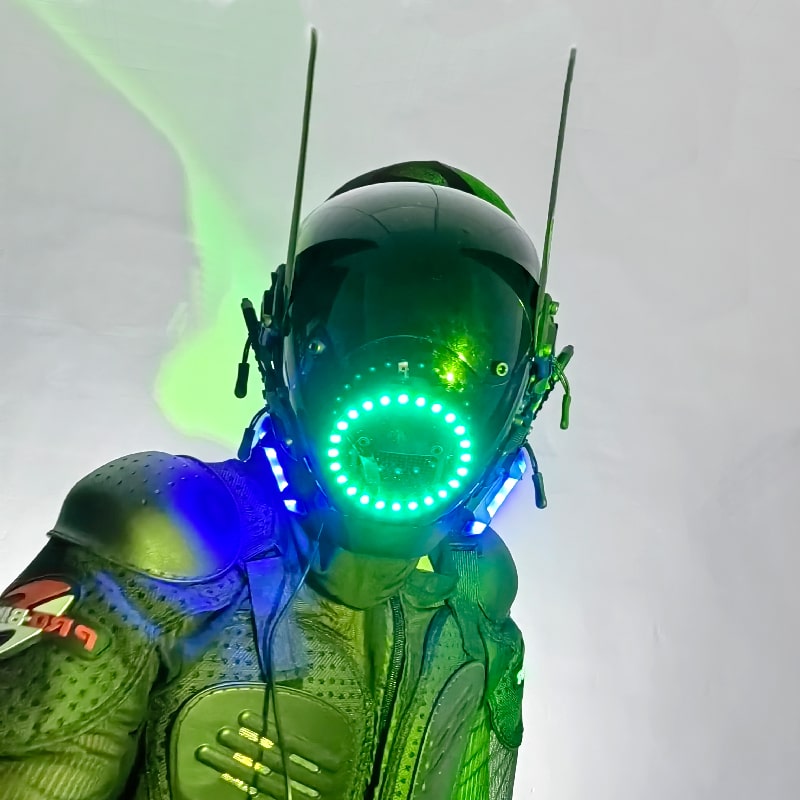 Světelná LED maska Cyberpunk