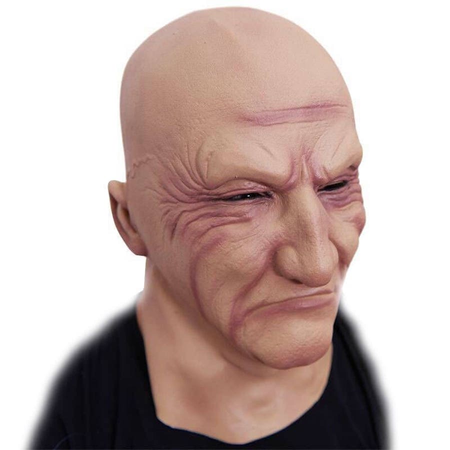 silikonová maska muž holohlavý