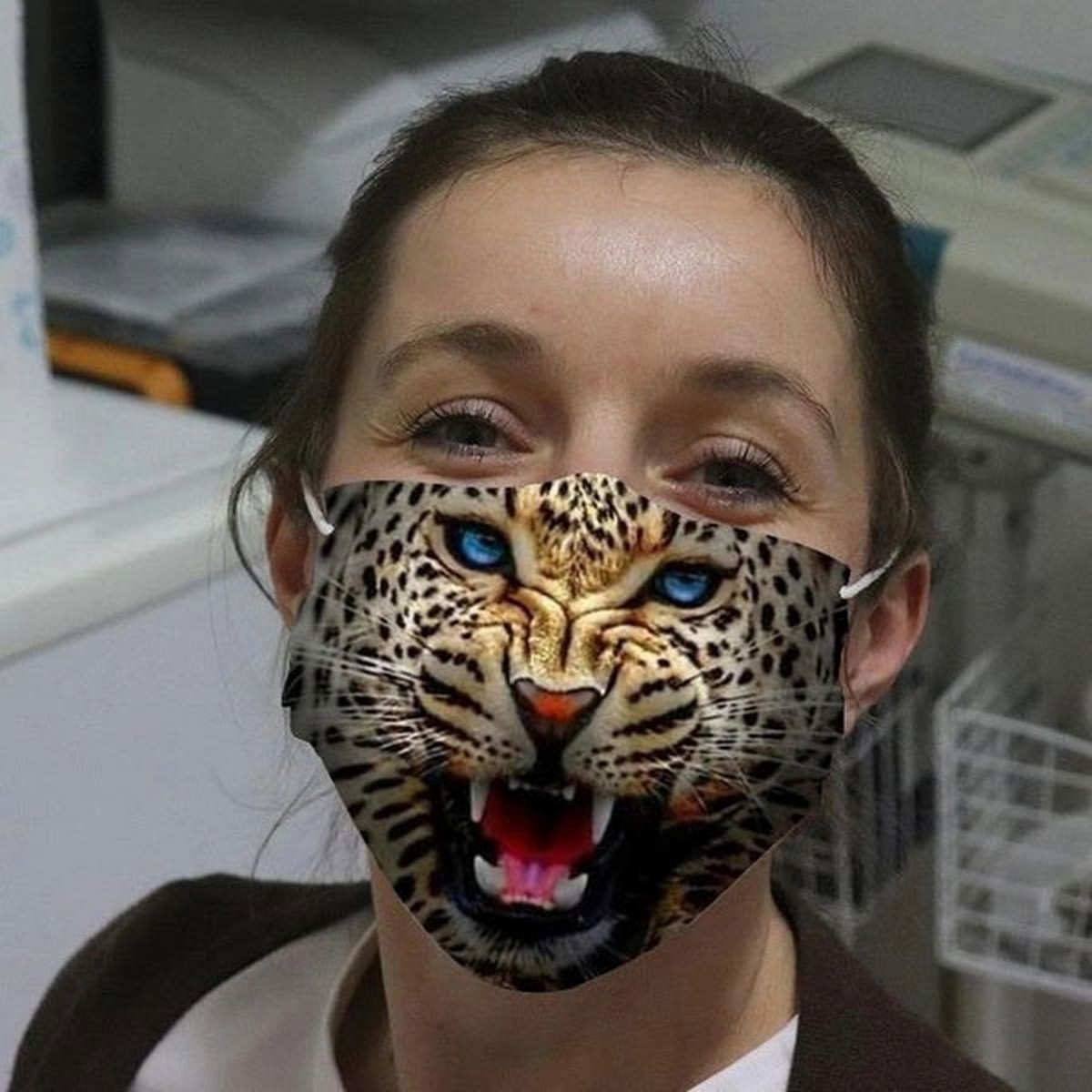 LEOPARD - Zvířecí masky na obličej s 3D potiskem