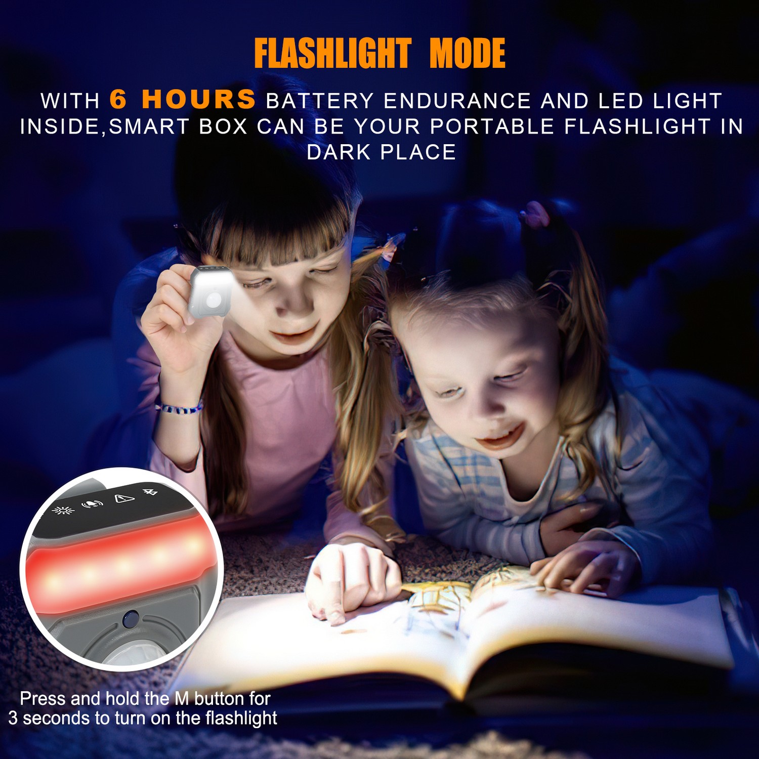 bezpecnostní smart alarm - režim baterky - LED světlo