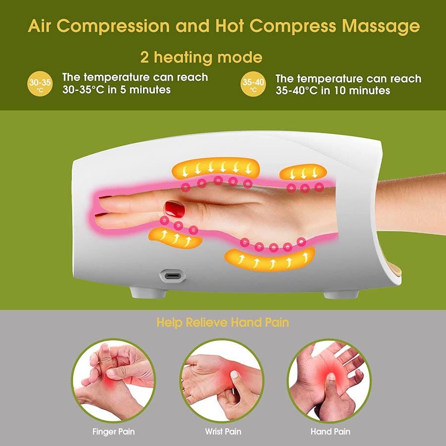 přístroj na masáž rukou postup masáže