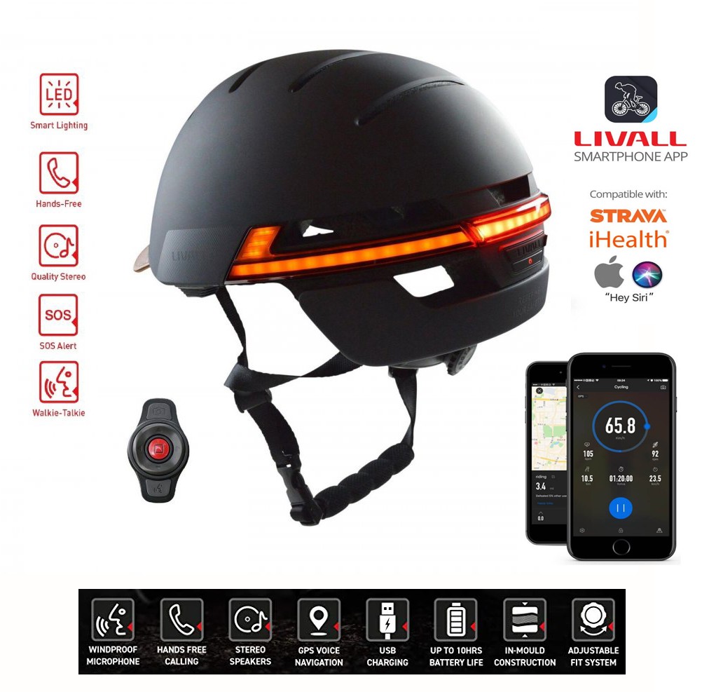 Přilba na kolo - Smart cyklistická přilba s Bluetooth + LED signalizací - Livall BH51M Neo