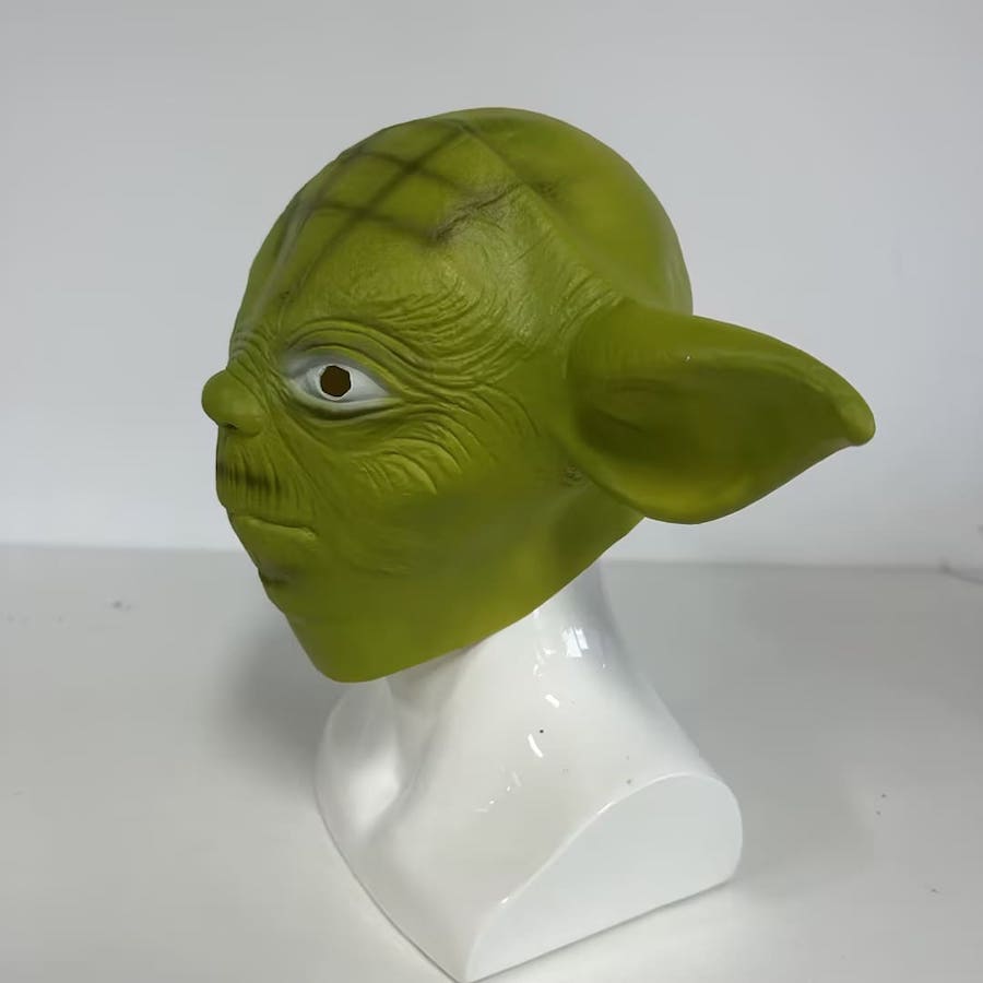 Star wars maska ​​na obličej- Yoda zelená z latexu