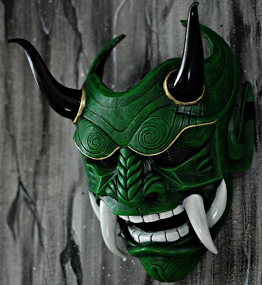 Halloweenová maska ​​na tvar - japonský motiv assasin