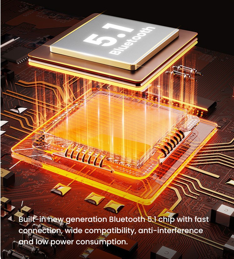 bluetooth Zabudovaný čip Bluetooth 5.1 nové generace
