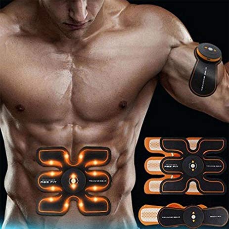 3-dílný stimulátor svalů EMS na břicho + ramena a nohy - Unisex