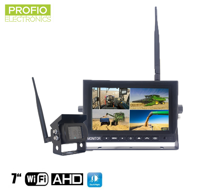 Couvací kamera s monitorem bezdrátovým AHD Wifi SET 1x 7 "AHD monitor + 1x HD kamera