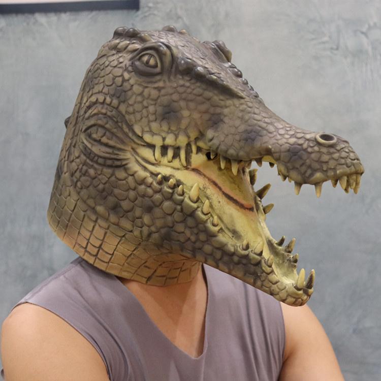 krokodýl aligátor silikonová maska ​​na obličej