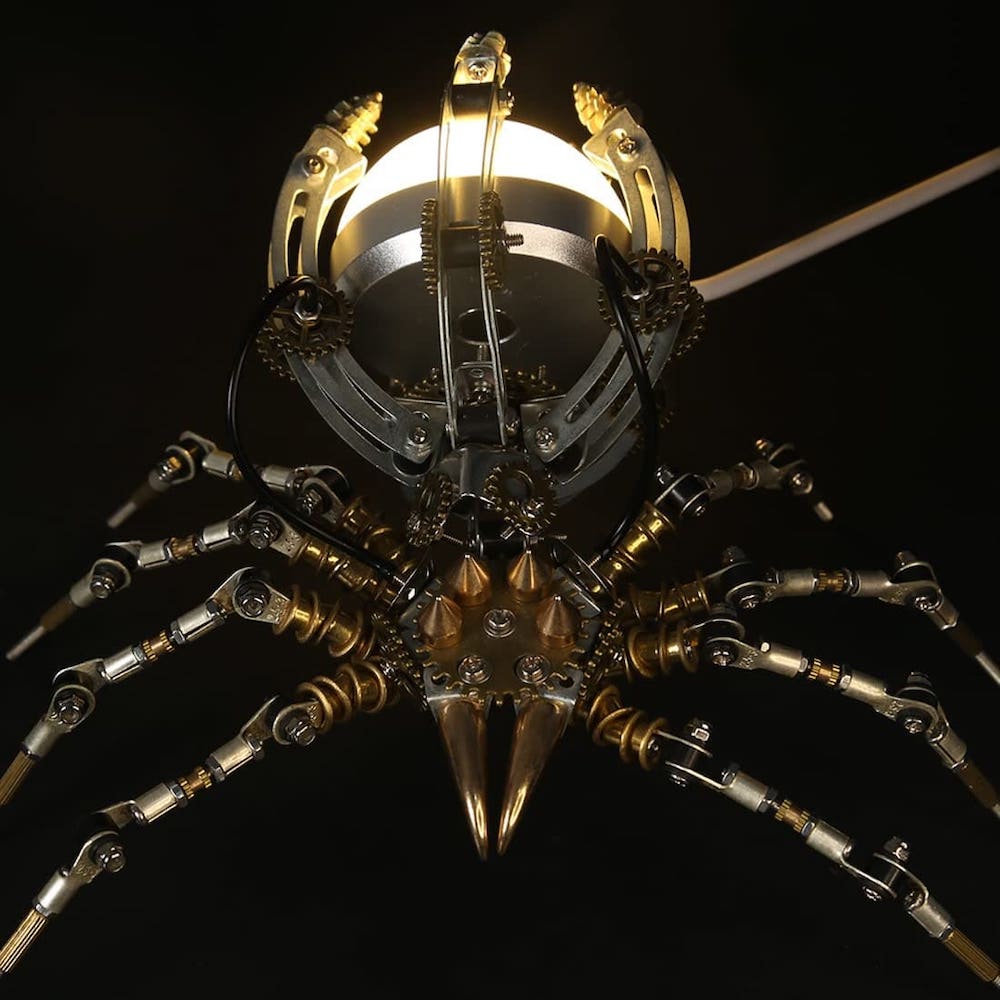 3D model pavouka puzzle kovové