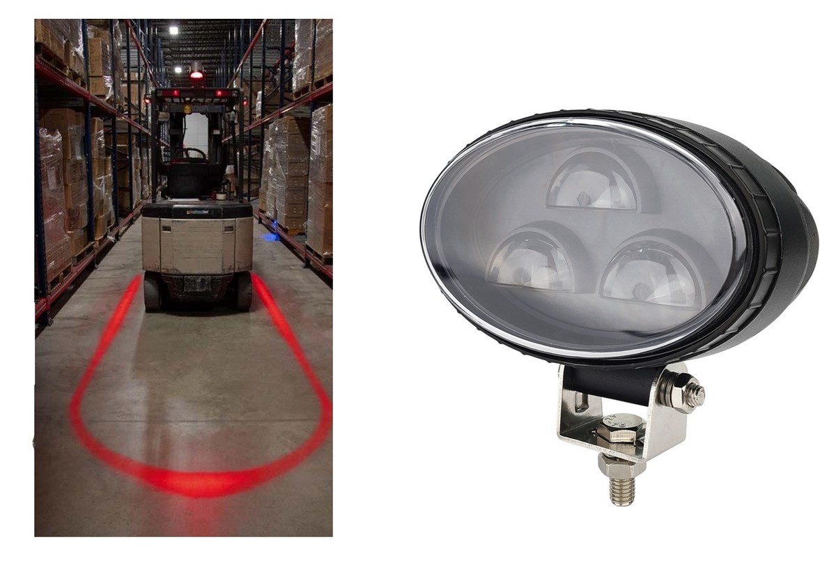 LED bezpečnostní světlo obloukové pro vysokozdvižný vozík 30W (6x 5W) + IP67