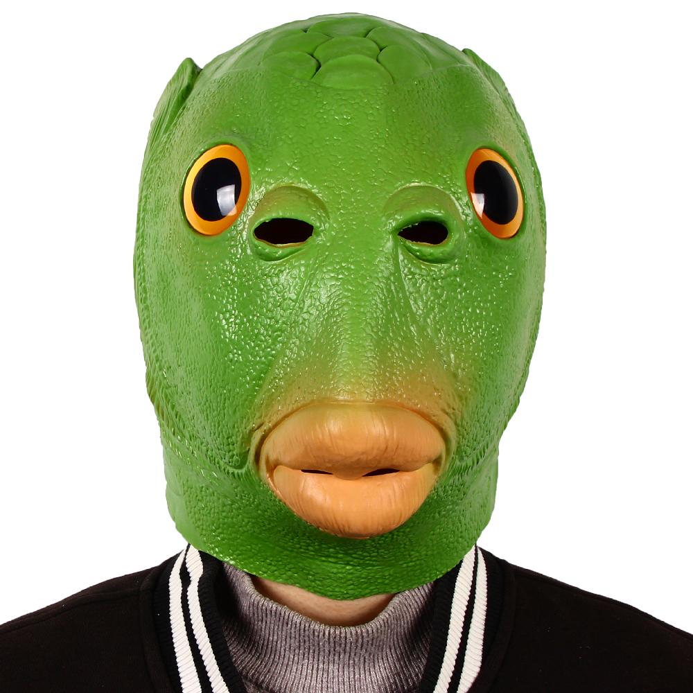 ryba silikonová maska ​​na obličej na hlavu