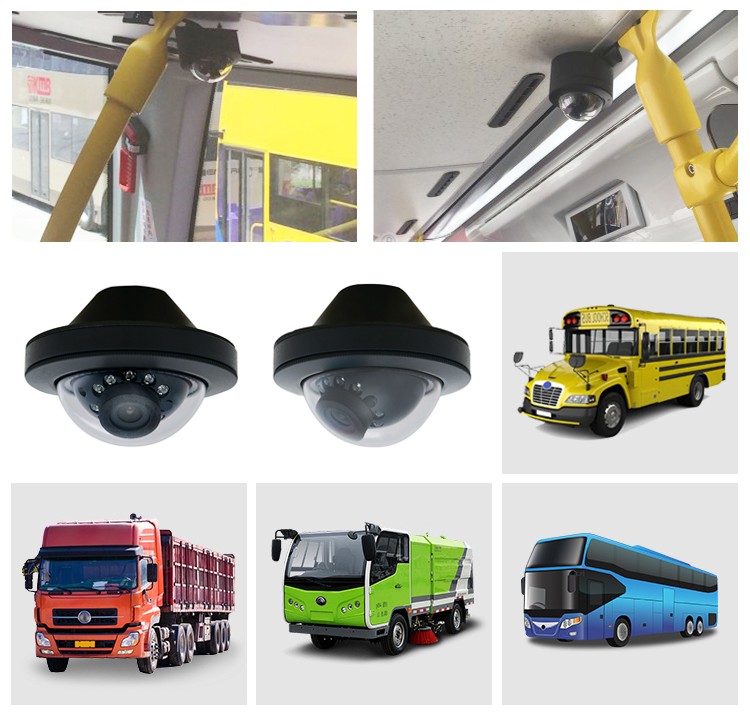 mini dome kamera do autobusu trolejbusy, tramvaje, dodávku, minibus, karavany, návěsy, přívěsy, kamion