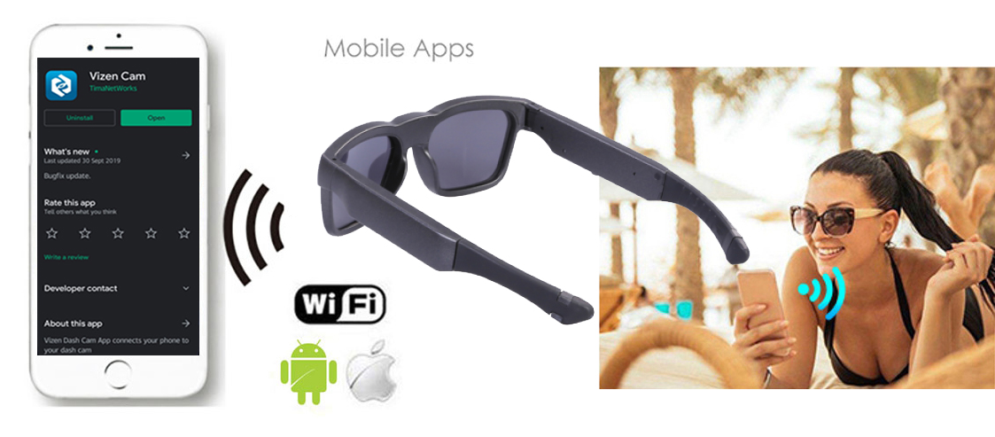 brýle s kamerou aplikace wifi