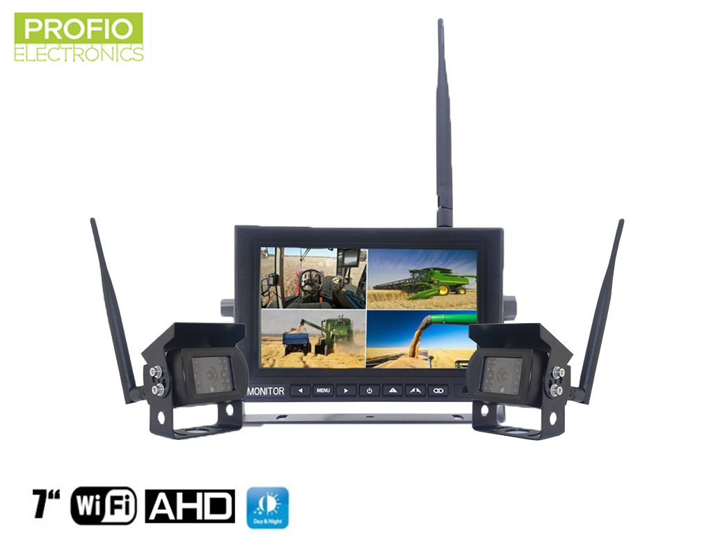 Couvací kamera wifi s monitorem AHD Wifi SET 1x 7 "AHD monitor + 2x HD kamera