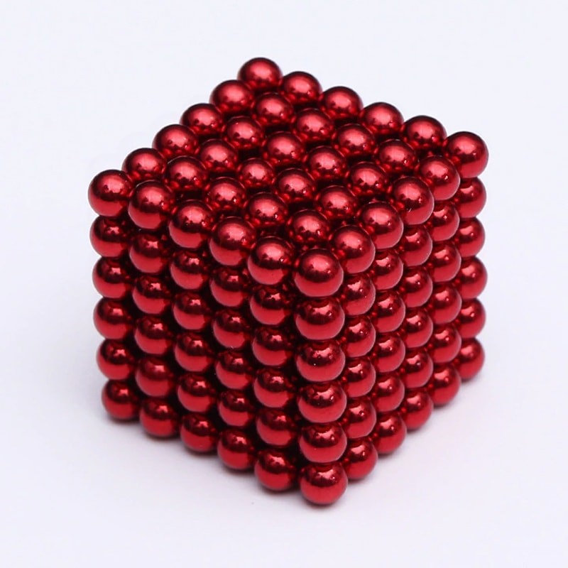 Magnetické kuličky pro děti 216 ks - 5 mm červené