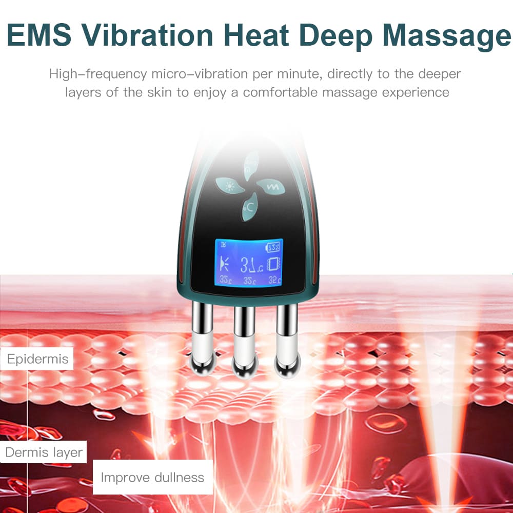Vibrační hloubkový masážní přístroj pro vyhlazení vrásek