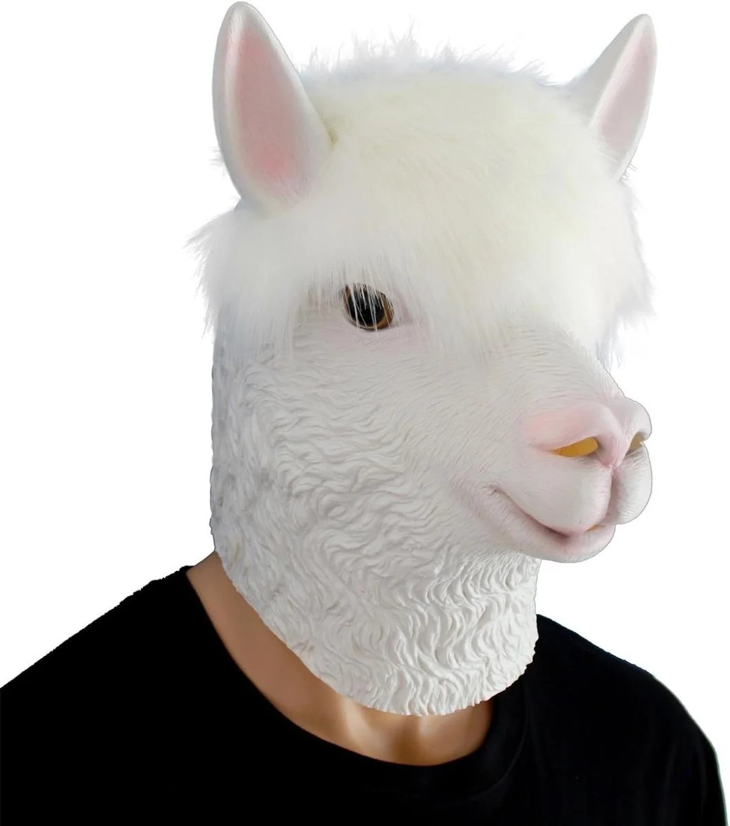 alpaca lama - maska ​​na tvar