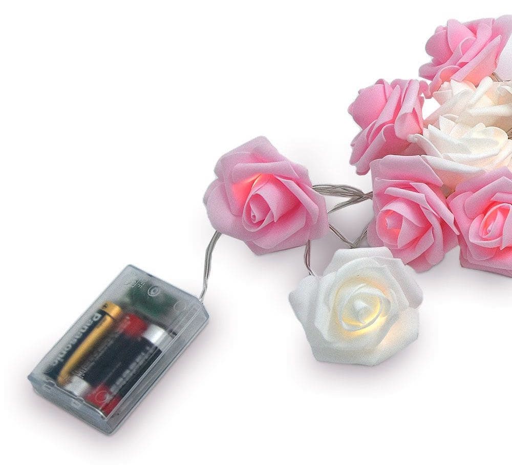 LED světla růže na baterie